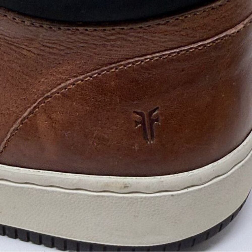 FRYE Wythe Leather High-Top Sneakers, men’s 8M, cognac color - Picture 13 of 14